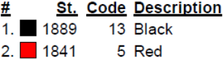 color code color code