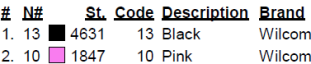 color code 