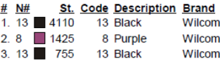 color code 