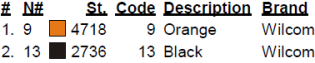 color code 