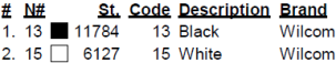 color code 