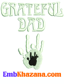 Grateful Dad Embroidery Design