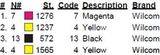color code 