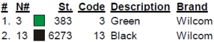 color code color code