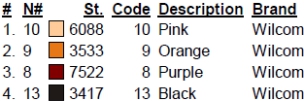 color code color code