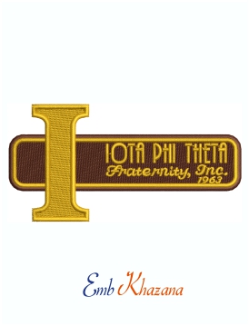 Iota Phi Theta Fraternity Patch Ratro Machine Embroidery Design