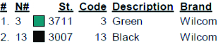 color code 