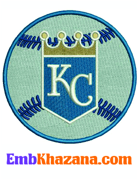 Kansas City Royals Embroidery Design