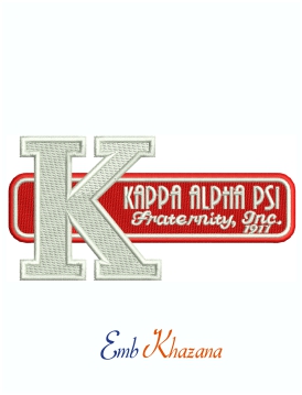 Kappa Alpha Psi Fraternity machine embroidery design