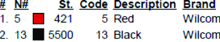 color code 