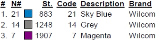 color code color code