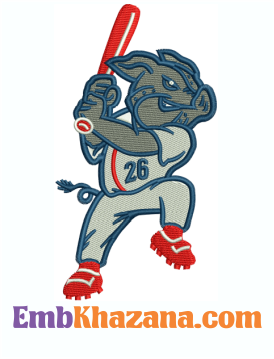 Lehigh Valley Ironpigs Logo Machine Embroidery Design