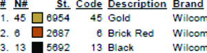 color code 