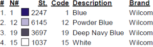 color code 