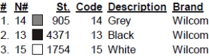 color code 