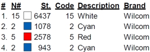 color code 