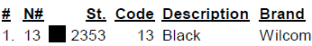 color code 