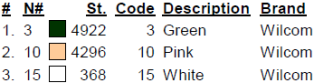 color code 