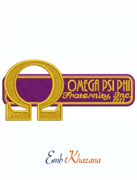 Omega Psi Phi Fraternity Machine Embroidery Design