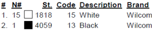 color code 