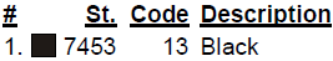 color code 