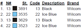 color code 