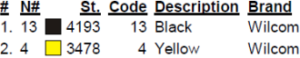 color code color code