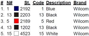 color code 