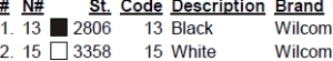 color code color code