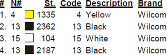 color code 