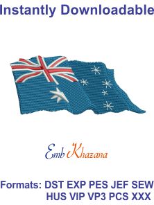 Free Australian Flag Embroidery Design