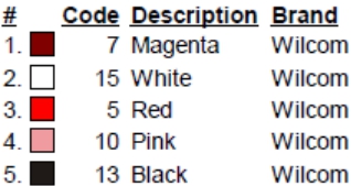 color code color code