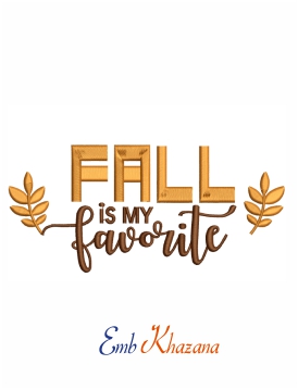 Fall is my favorite embroidery design for machine