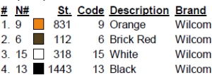 color code color code
