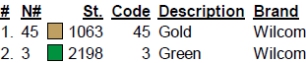 color code color code